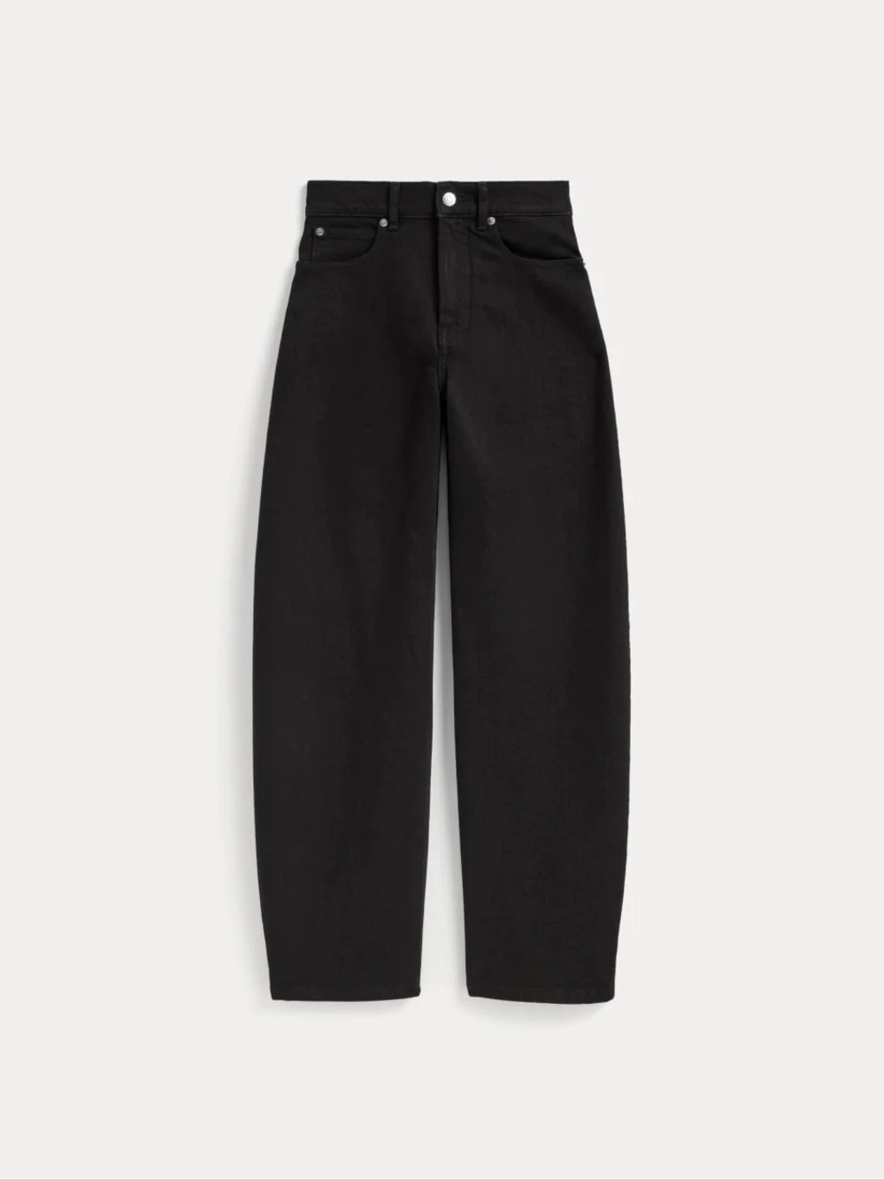 Everlane Black High-Rise Wide-Leg Jeans